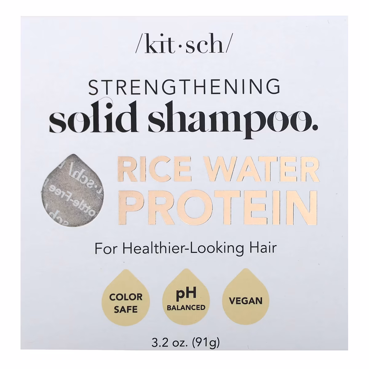 Kitsch Rice Water Shampoo Bar – juuksekasvu stimuleeriv tahke šampoon